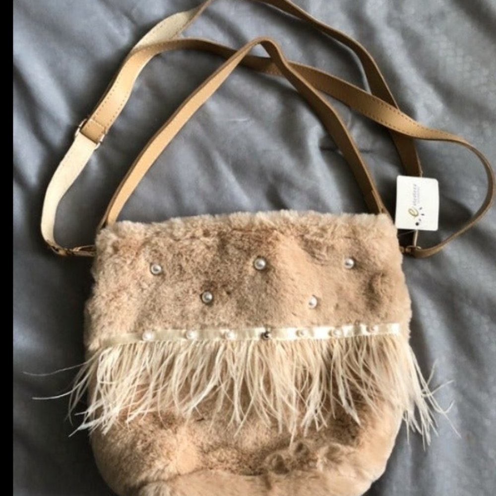 Beige sherpa shoulder bag NEW
